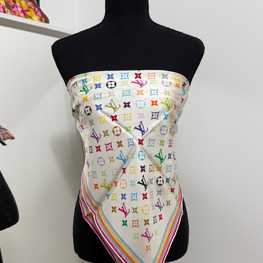 Louis Vuitton Multicolor Monogram Scarf - Picture 3 of 6